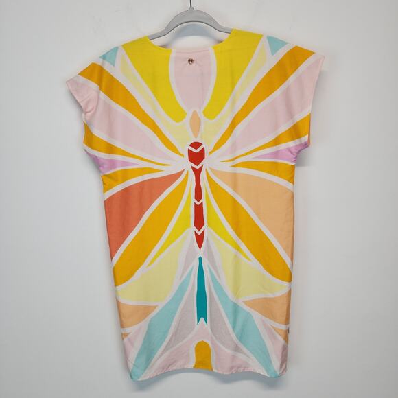 Marie Oliver Andi Butterfly Mini Dress Size XS Sleeveless Colorful Silk Designer - Picture 13 of 13